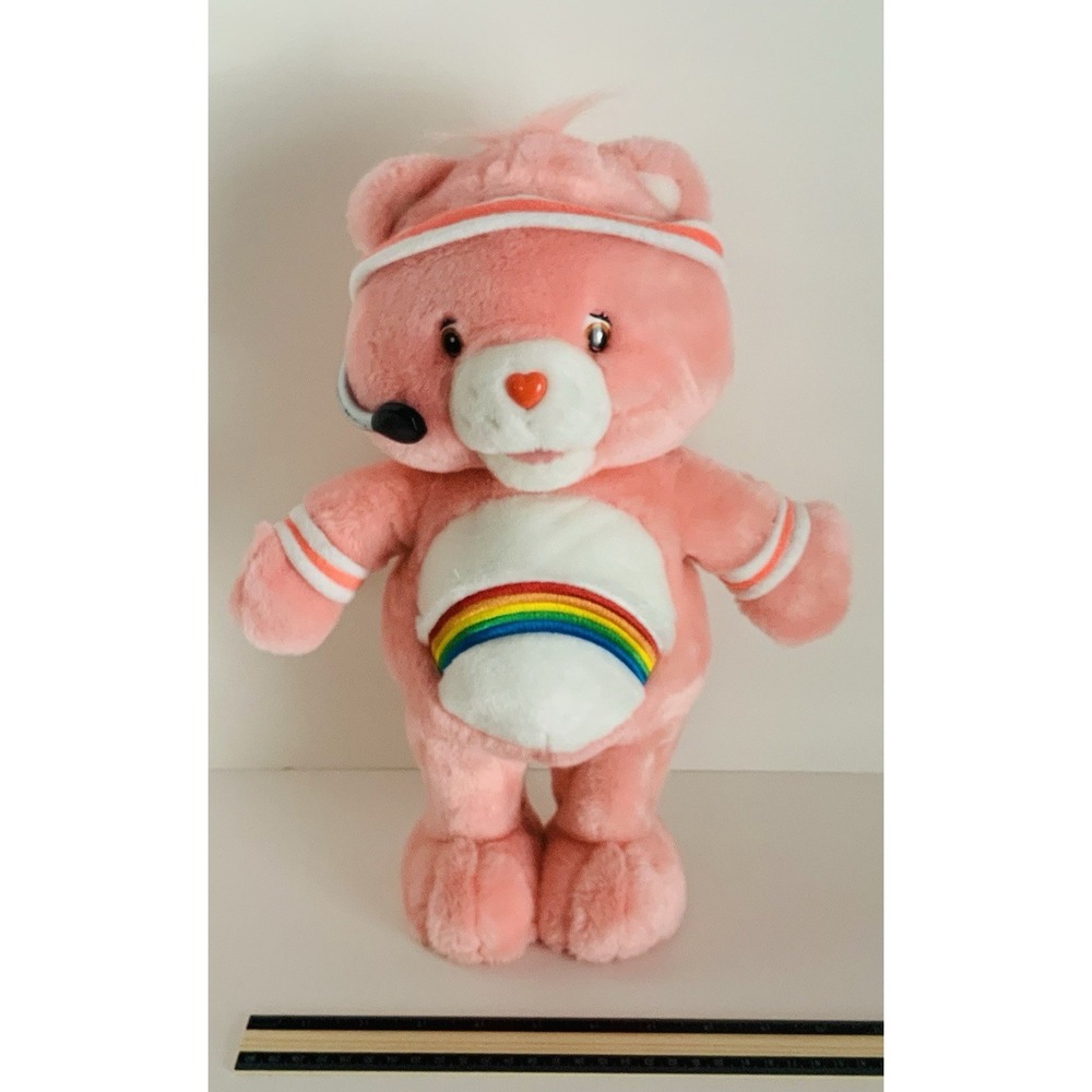 VTG Care Bears 2004 Fit N Fun Sing Dance Exercise‎ Rainbow Cheer Plush TESTED